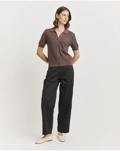 Toorallie - Grain Stitch Button Polo