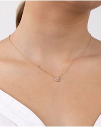 Lovisa - Gold Plated Sterling Silver Cubic Zirconia Pear Halo Necklace