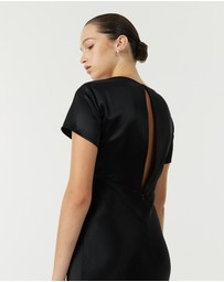 Third Form - Satin Bias Maxi Tee Dress