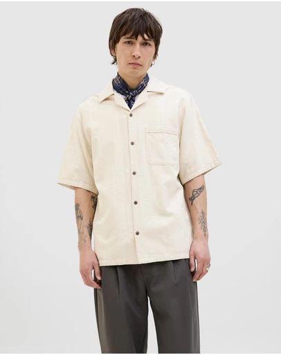 Jack & Jones - Bluluke Jacquard Short Sleeve Resort Shirt