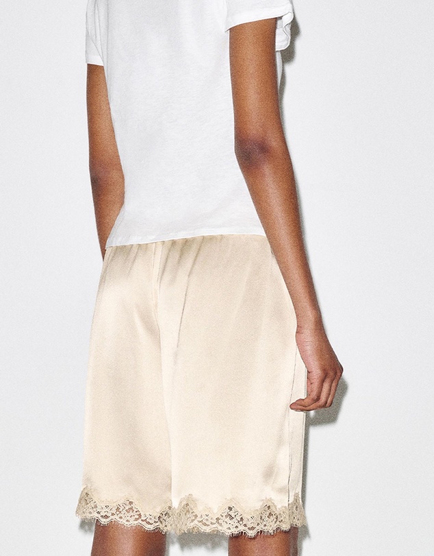 Reformation - Clara Silk Bermuda Shorts