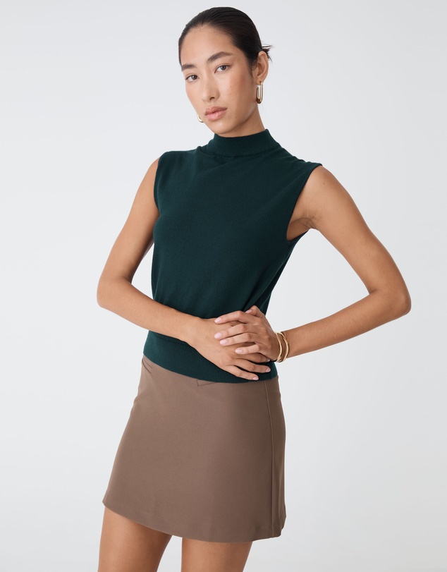 Forcast - Dina Mock Neck Knit Top