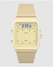 TIMEX - Q Timex® 1982 Ana-Digi Reissue 33mm Stainless Steel Bracelet Watch