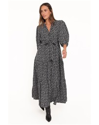 Petal & Pup - Dixon Maxi Dress - Black Ditsy Floral