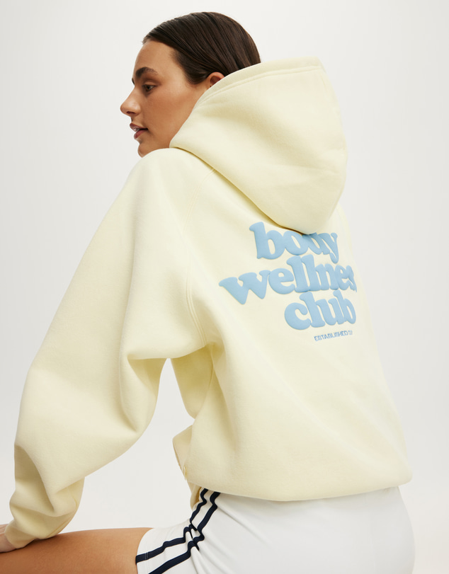 Cotton On Body Active - Plush Premium Graphic Raglan Hoodie