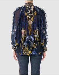 Camilla - Relaxed Blouse With Frill Sleeve Detail