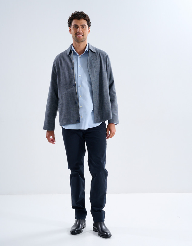 3 Wise Men - 3 Wise Men Archer Linen Jacket - Grey