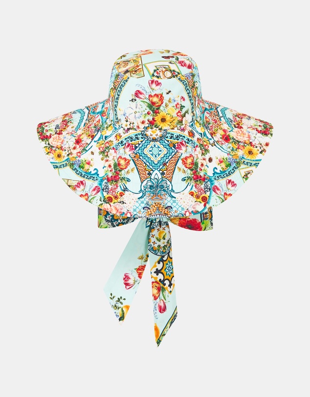 Camilla - Wide Brim Bucket Hat With Tie