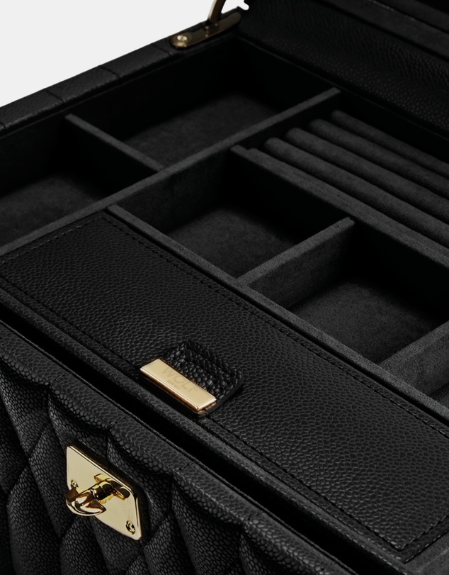Wolf - WOLF Lauren Large jewellery Box Black
