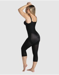 Leonisa - Cupless Long Leg Full Body Shaper with Zip Front
