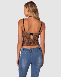 EDIKTED - Lidia Sheer Mesh Bra Top