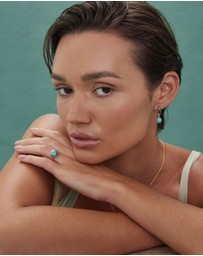 Najo - The Enchantress Two-Tone Turquoise Ring
