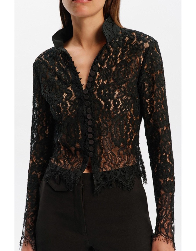 Bardot - Remly Button Front Lace Top