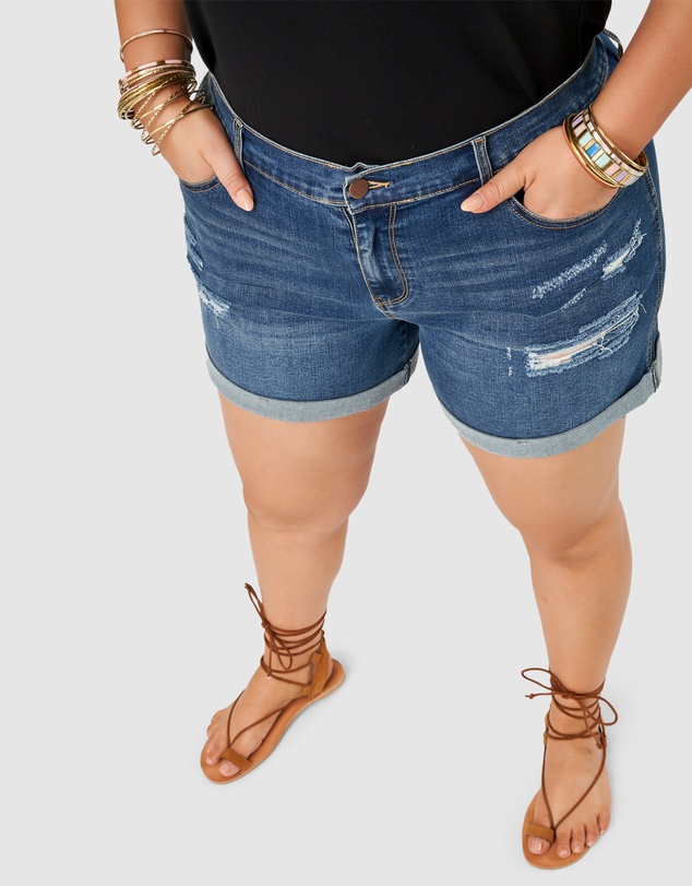 The Poetic Gypsy - Lorili Distressed Denim Short