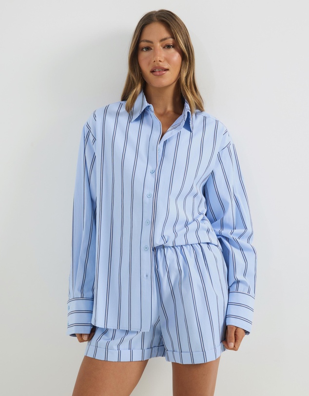 Atmos&Here - Harriet Oversized Stripe Cotton Shirt