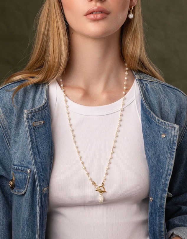 Nialaya Jewellery - Women's Pearl Wrap Necklace