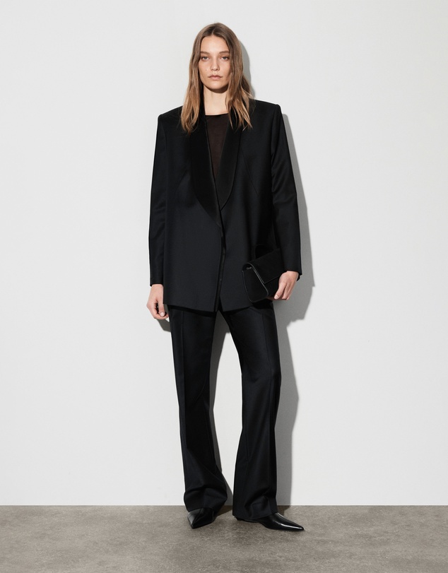 COS - Wool-Satin Tuxedo Blazer
