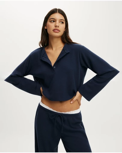 Cotton On Body - Super Soft Waffle Henley Top