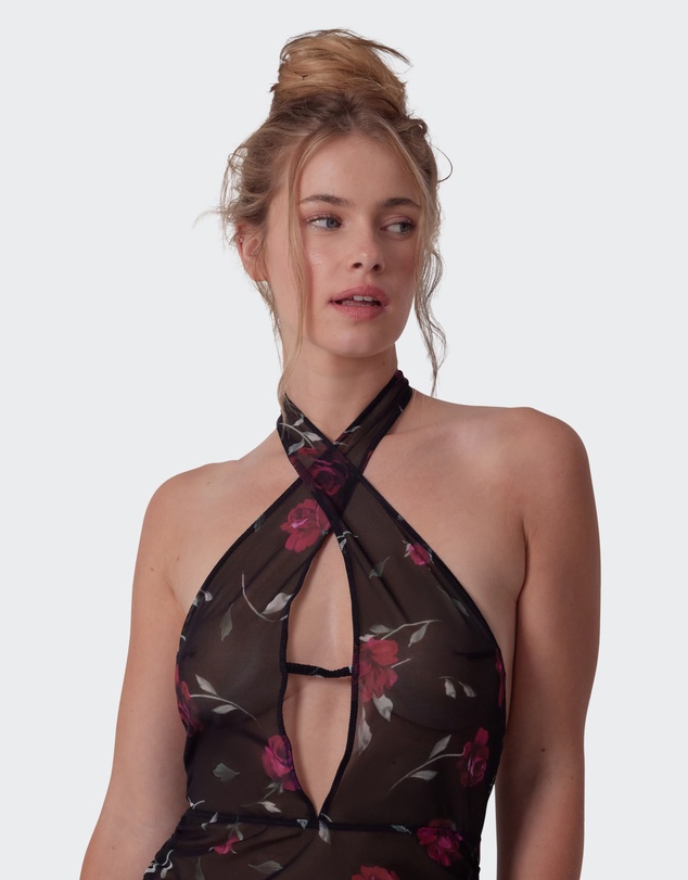Bras N Things - Night Games Lust In Bloom Slip - Print Floral
