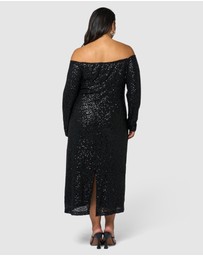 Pink Dusk by Curve Project - Spellbinding Sequin Midi Dress