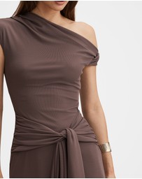Forever New - Piper Draped Tie Mesh Midi Dress