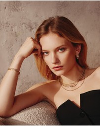 Ania Haie - Ania Haie Gold Pyramid Glam Stud Earrings