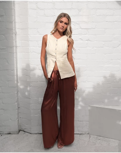 Esther & Co - Selandra Pants - Rust