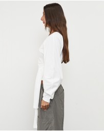 Pinky & Kamal - Waist Wrap LS top