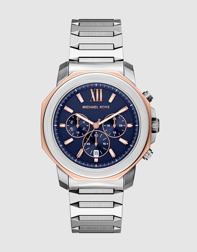 Michael Kors - Prescott Silver Tone Chronograph Watch