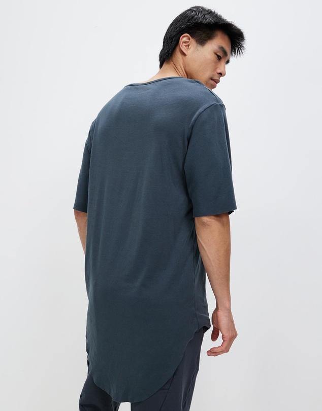 Surrounded By Ghosts - The Devilline Curved Hem Rib Knit T-Shirt