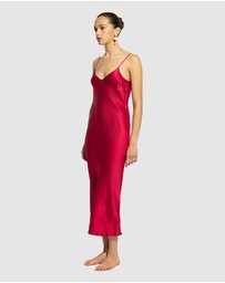 GINIA - Silk Long Nite V Neck