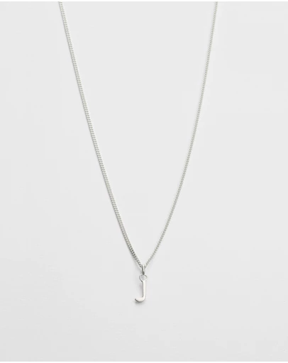 Kirstin Ash - J Outline Initial Necklace