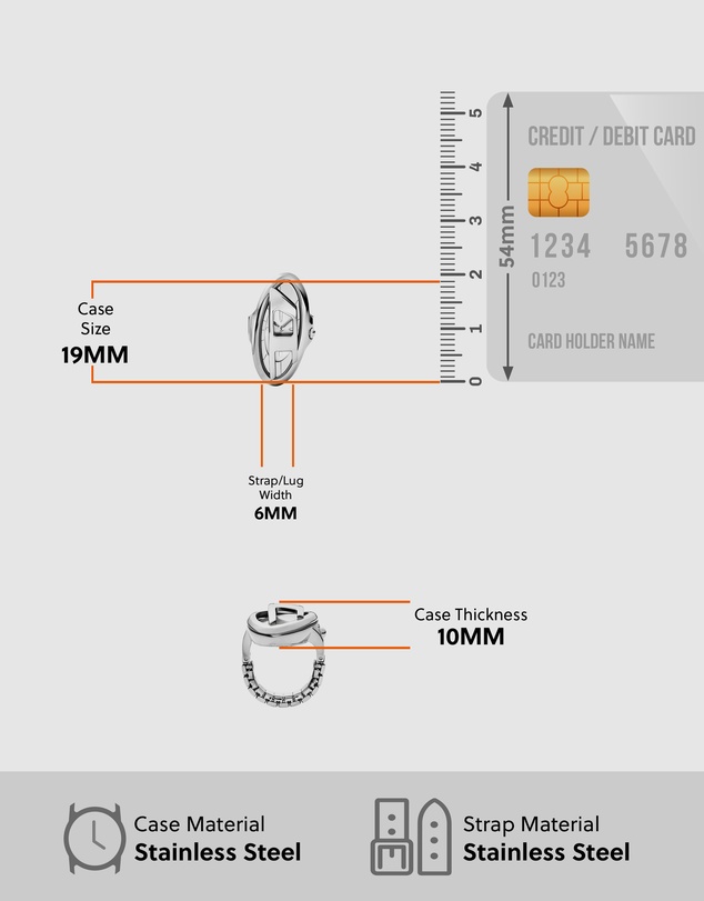 Diesel - D-Era Silver Tone Analogue Watch
