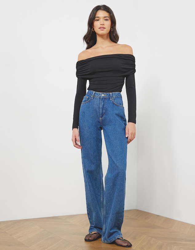 Atmos&Here - Off Shoulder Bamboo Blend Top