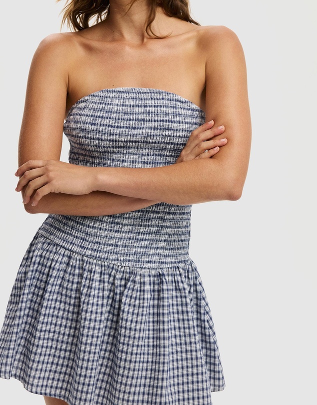 Cotton On - Shirred Tube Mini Dress