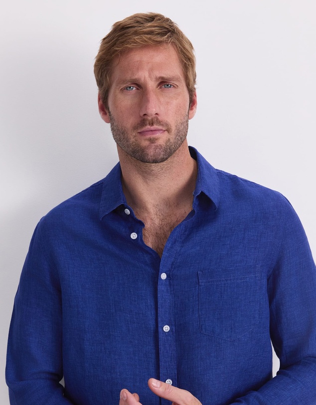 Sportscraft - Linen Long Sleeve Delave Shirt
