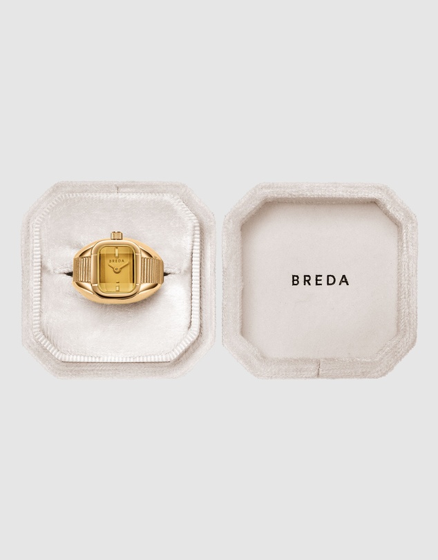 Breda - Nocturne Gold Expandable Ring Watch, 16MM