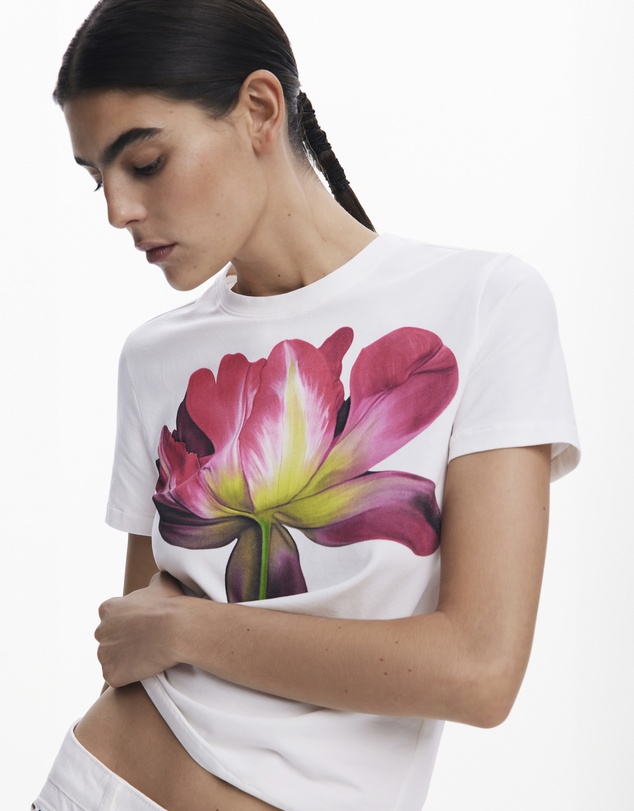 Desigual - Large flower T-shirt