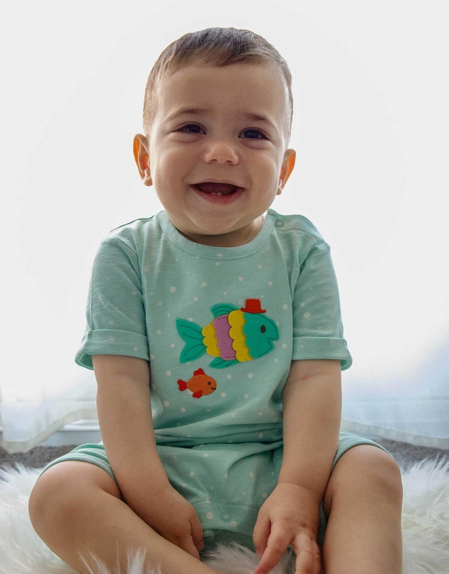 Purebaby - Fancy Fish Growsuit -Kids-Babies
