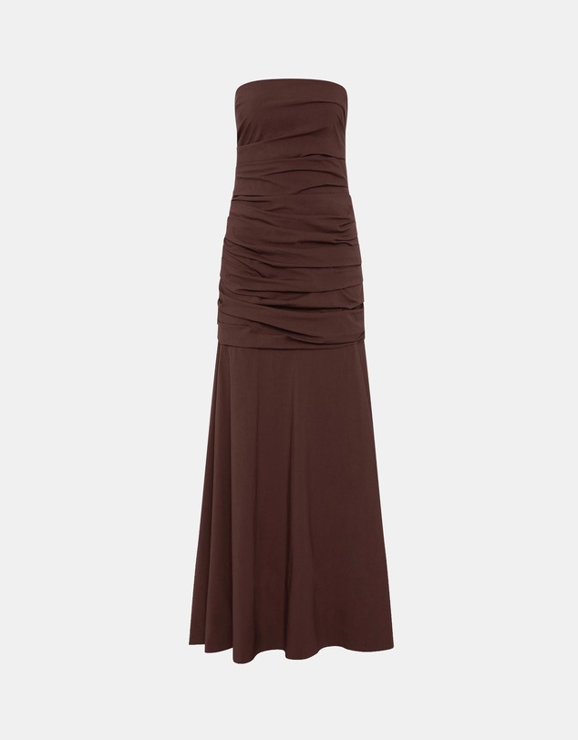 St. Agni - Gathered Strapless Longline Dress