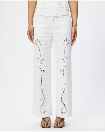 White Embroidered Eyelet