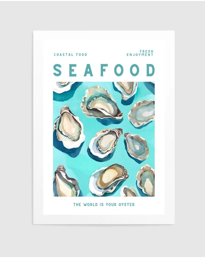 Olive et Oriel - Seafood by Ohkimiko Art Print