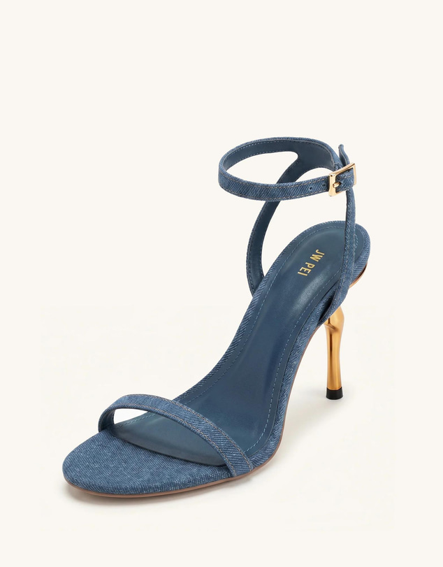 JW PEI - Alivia Gold Metal Heel Sandals