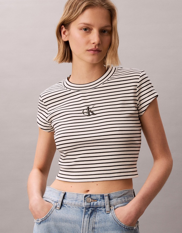 Calvin Klein Jeans - Slim Ribbed Stripe T-Shirt