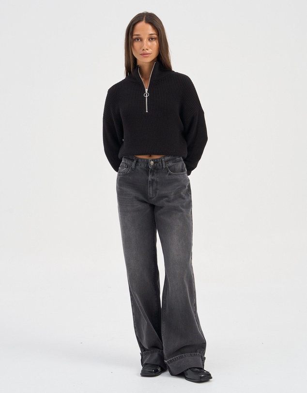 ONLY - Ella Wide Fold Up Jeans