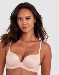 Bras N Things - Body Bliss Lace Contour Plunge Bra - Blush Pink