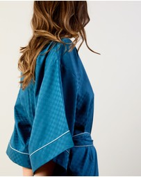 Wanderluxe Sleepwear - Azure Kimono Robe