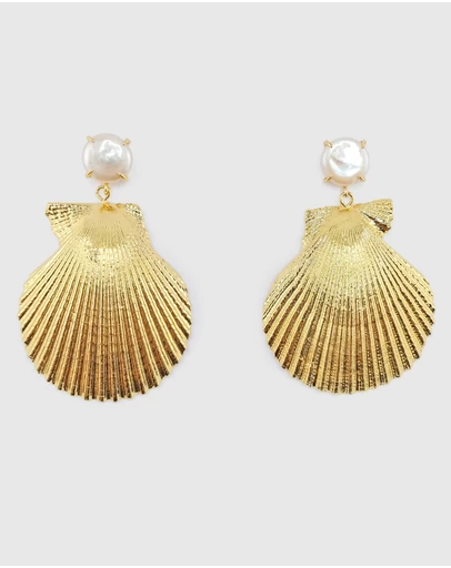 Miz Casa and Co - Asterelle Shell Earrings