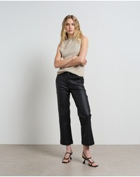 DRICOPER DENIM - Cody Coated Kick Flare Trousers