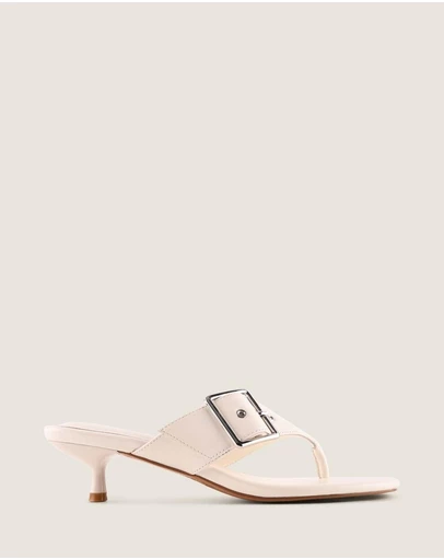 Shelly Shen - Suri High Sandals White Leather